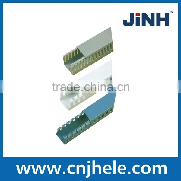 JINH PVC Wiring Ducts PVC Cable Cover Trunking Plastic Flexible Wiring Ducts Grey Wiring Duct