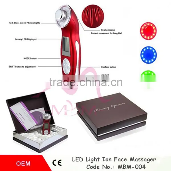 Skin Rejuvenation Led Light Therapy Ultrasonic Face Lift Ultrasonic Led Light Therapy Machine for SPA/Family photo-3