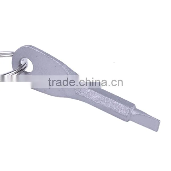 Stainless Steel Mini Slotted Phillips Screwdriver Keychain photo-3