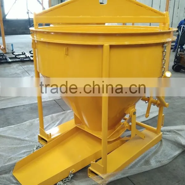 Bottom and Side Discharge Round Vertical Concrete Kibble for Overhead Crane