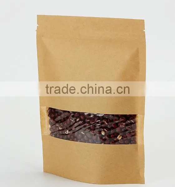 Custom Print Sealable Stand up White Kraft Paper Bag With Clear Window photo-5