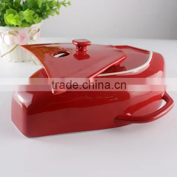 China Factory Suppliers Ceramic Cookware Boat Shape Casserole photo-5
