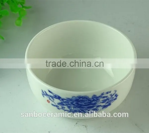 Porcelain Dessert Bowl With Decal Printed Hotel Dinner Ceramic Round Soup&Salad&Snack Bowl photo-2