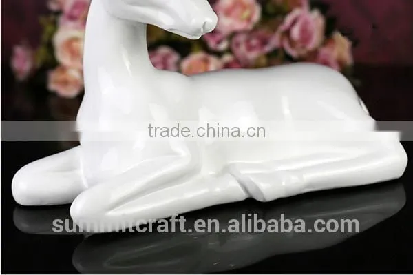 Resin White Deer Candle Holder Centerpieces for Wedding Table photo-4