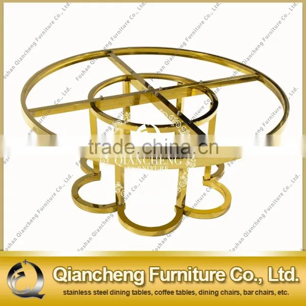 Popular Flower Design Gold Color Coffee Table photo-4