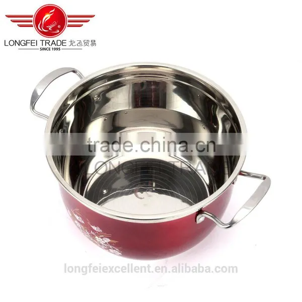China Factory Cheap High Quality Colorful Stainless Steel Soup Boilling Pot/cooking Pot photo-5