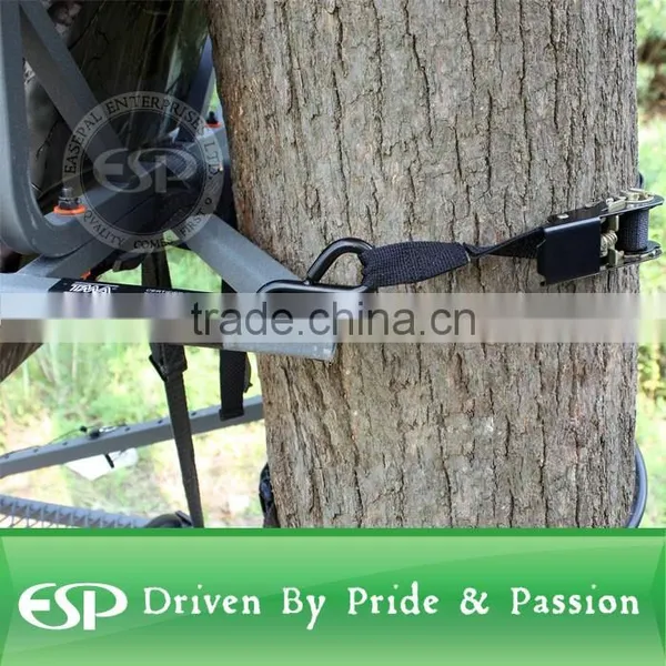 Aluminum Climbing Hunting Tree Stand With Safety Vest Harness, 250lb Capacity photo-4