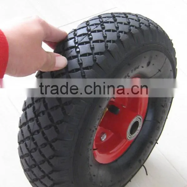China Wheelbarrow Steel Rim Rubber Wheel Tyre photo-2