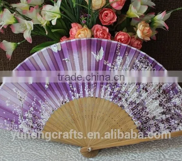 High-grade Bamboo Ladies Silk Hand Fan photo-5