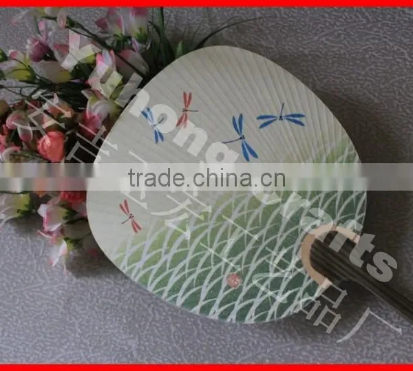 Environmental Paper Round Fan With Wood Handle photo-6