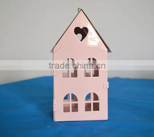 Fashion Little House Heart Metal Candle Holder Iron Lantern Home Decoration Chirstmas Decoration Farol de Metal photo-6