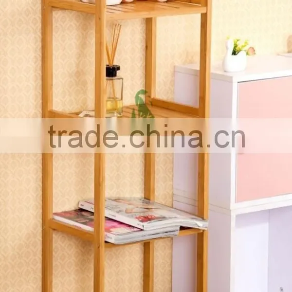 Bamboo Show Shelf, Wooden Display Rack Shelf photo-2
