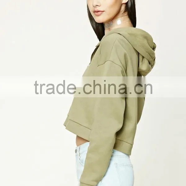 Wholesale Oversized Women Fashion Hoodie Long Sleeves Zip-Up Thin Hoodies Zipper Hoodie photo-3
