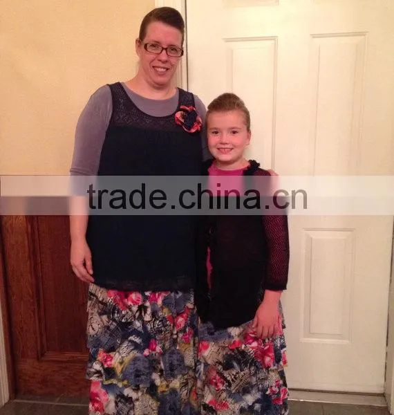 Matching Mother Daughter Clothes, 3/5/6 Layers Tiers Skirts, Mommy & Me Matching Maxi Ruffle Multi Layered Skirts photo-2