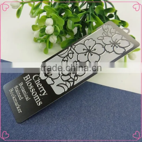 Custom Wholesale Cherry Flower Shape Kids Metal Bookmarks for Books photo-2