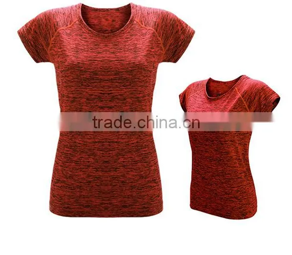 Ladies' Space Dye Tech T-Shirt Blank Fitness T Shirt Lightweight Raglan Short Sleeve T Shirt Yoga Top Shirt photo-3