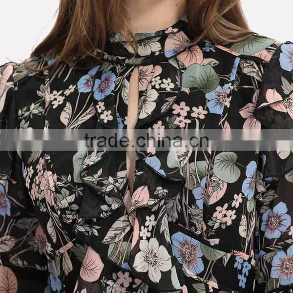 Guangzhou Designer One Piece Floral Midi Dresses for Women photo-2