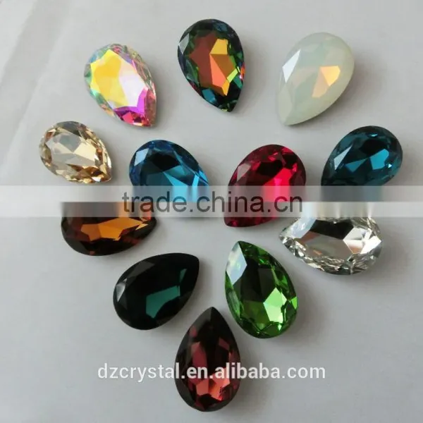 Drop Rhinestone Iron On Fancy Crystal Bead With Claw for Sewing on Belt Glass Beading Accessories photo-6