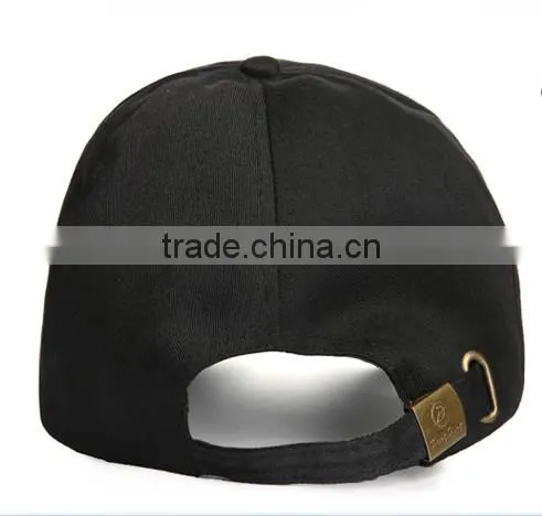 Good Quality Black Embroidery 100%cotton Snap Back 6-panel Baseball Hat and Cap photo-2