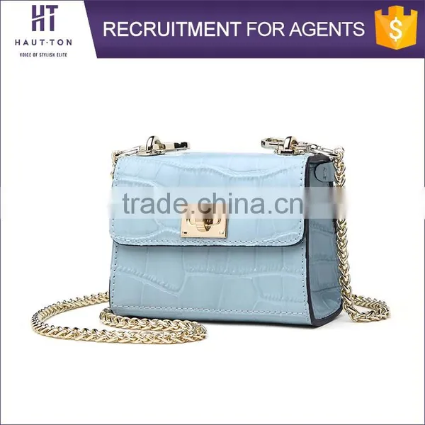 Professional Women's Mini Hard Chain Messenger Bags High Quality Casual Ladies Genuine Split Cow Leather Sling Shoulder Bags photo-2