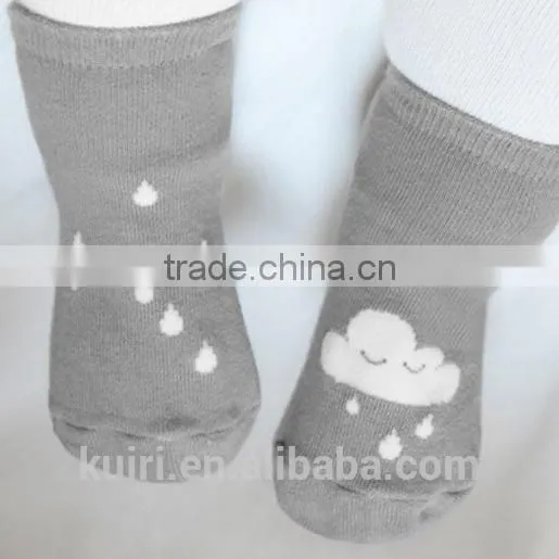 Children Cute Socks Baby AB Kids Cloud Moon Socks Baby Rubber Slip-resistant Floor Socks photo-5