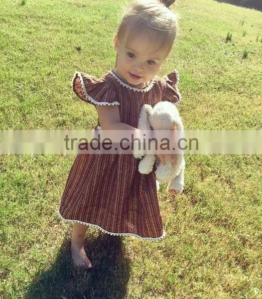 Girls Boho Tassles Cotton Dress Kids Back to School Dress photo-4