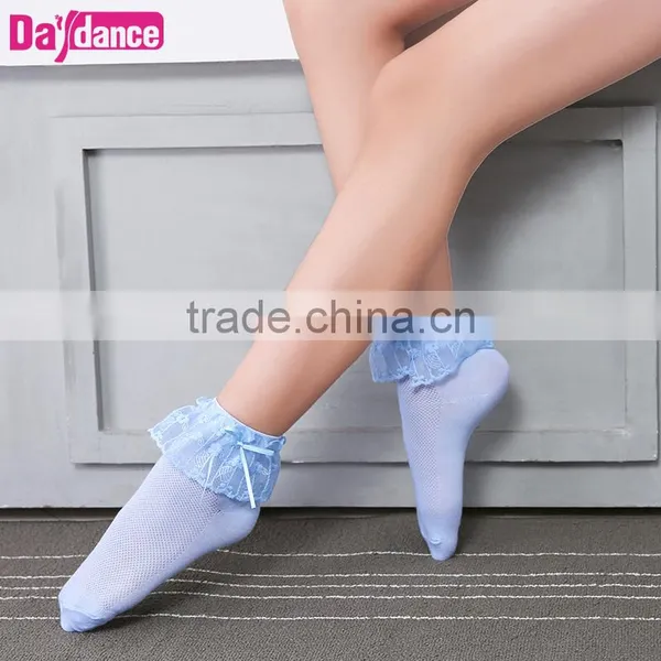 Toddler Baby Girls Ankle Socks Lace Ruffles Princess Dance Tights photo-5