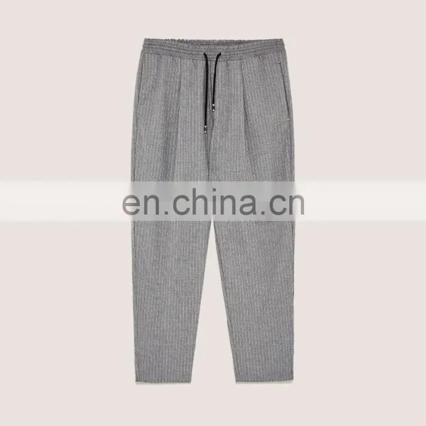 China Supplier OEM Custom Mens Casual Trousers With Drawstring Waistband photo-5