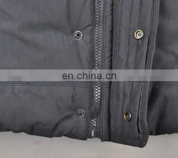 2015 Lastest Design Mens Faux Fur Lining Hooded Embroidery Fur Vest photo-5