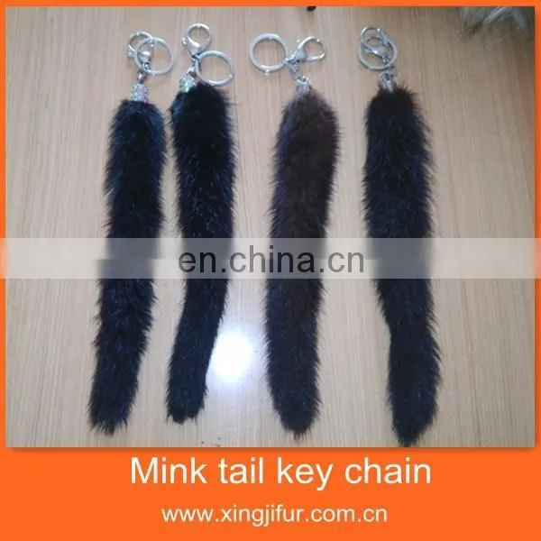 Hotsale fashion Genuine Fur Mink Tail Key Chain