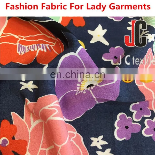 China Textile 100% Custom Printed Rayon Stretch Fabric/100% Viscose Fabric 165g photo-5