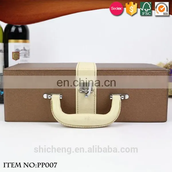 Champagne Glass Bottle Gift Box With Handle photo-5