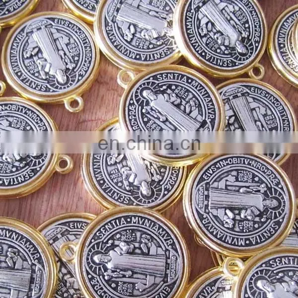 Gold and Silver Mmedalla De San Benito Saint Benedict Medal photo-5