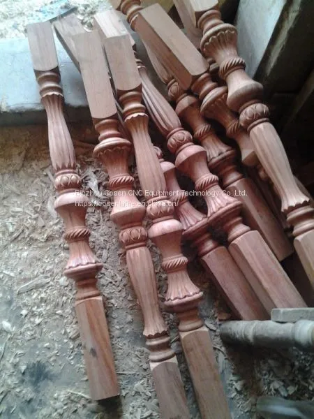 Famous COSEN CNC Wood Turning Lathe Machine for Wood Stair Case, Legs photo-4