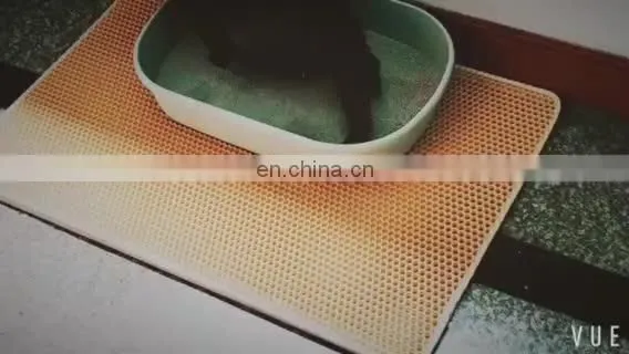 EVA Rectangle 3D Honeycomb Pore Cat Sand Mat Waterproof Cat Litter Mat
