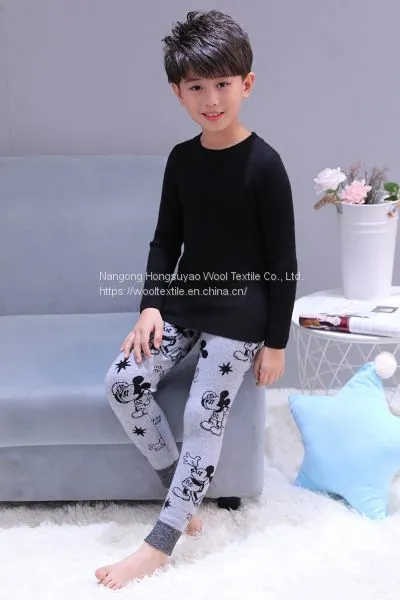 Hot Sale Cashmere Trousers Jacquard Leggings Child For Kids Boys photo-2