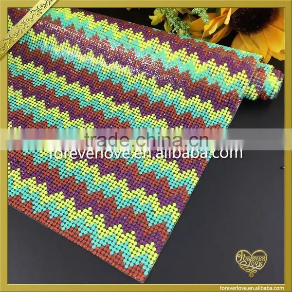 Colorful Beaded Hotfix Resin Rhinestone Sheet for Shoes FHRM-045 photo-2
