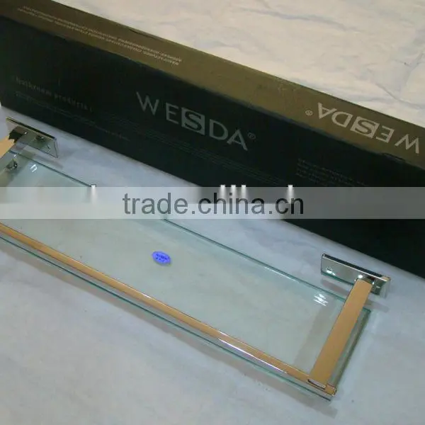 Wesda Wall Mounted Stainless Steel Bathroom Accessories Set Glass Storage Rack C005 Quality Choice photo-2