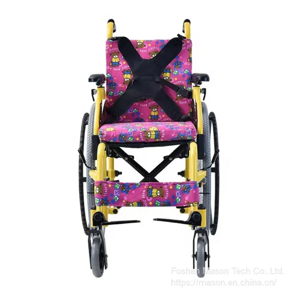 Lightweight Aluminum Children Wheelchair Folding Cerebral Palsy Kid Wheel Chair photo-2