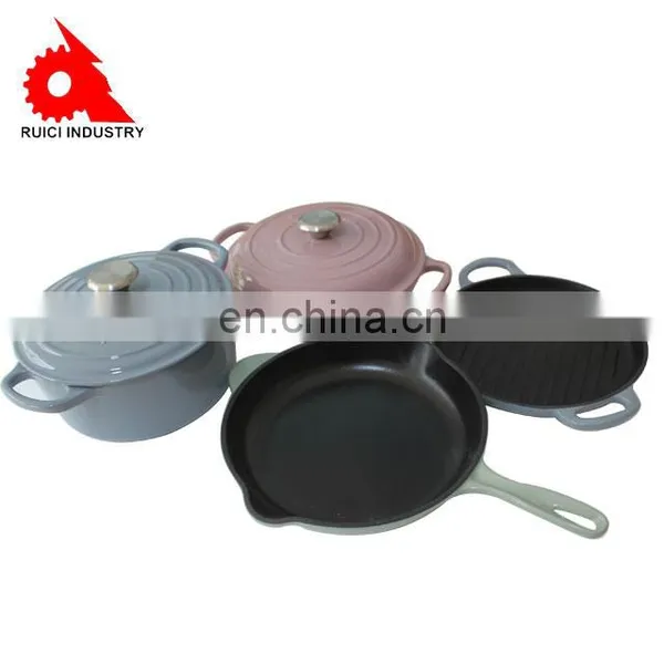 China Cookware Set Pots and Pans Set Enamelware Cast Iron Cooking Pot Set photo-5
