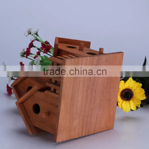 New Unfinished Handmade Christmas Wooden Bird Houses Wholesale photo-6