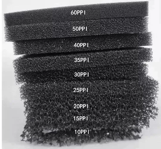 Open Cell Reticulated Foam With Acoustic Transparency in Black Color for Speaker System and Loudspeakers
