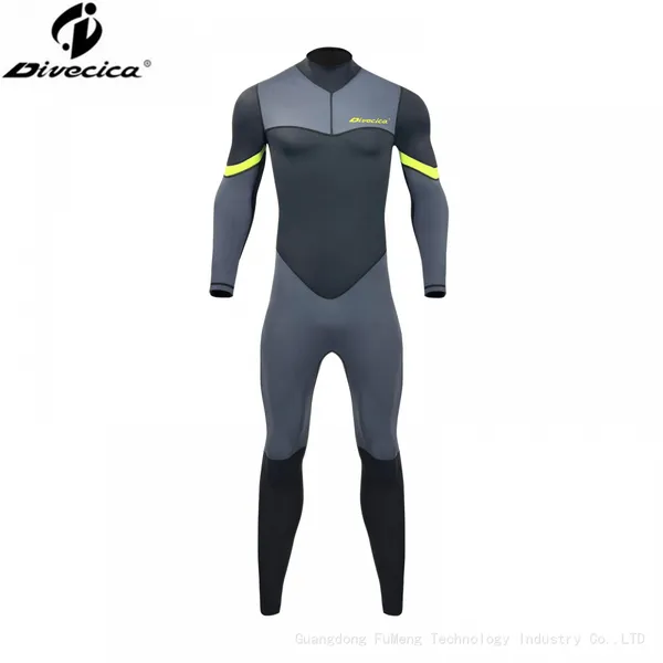 Neoprene Wetsuit Stitched Seams and Flat Lock Reinforcemet Knee Pad