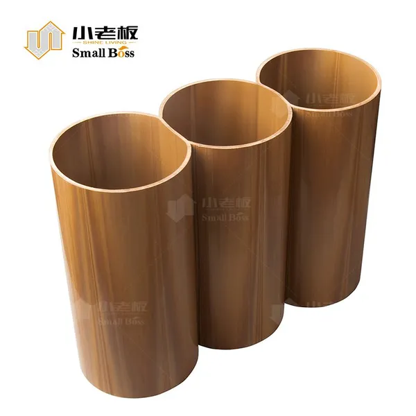 Modell SO3 Holztexturierte Kupfer-Gold PVC-Sheetpiles - Kunststoff-Sheetpiles für Hochwasserschutz und Bauprojekte