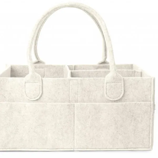 Felt Baby Diaper Caddy Organizer With Multi Pockets photo-4