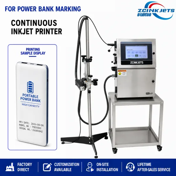 Power Bank Coding Machine for ABS Plastic Aluminum Cases Serial Number Batch Traceability Printing