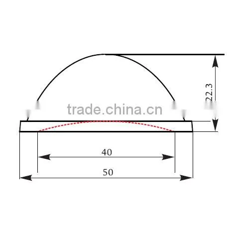 80 / 90 Degree 50mm Led Optical Lens With Gasket photo-2