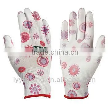 Good Quality Newly PU Working Glove Gray photo-6