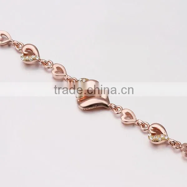 Custom Design Bridal Love Heart Shaped Fashion Bracelet photo-2