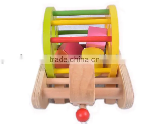 2015 New Product Colorful Educational Toy Wooden Baby Toy Car Wholesale photo-3